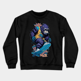 Gorilla Skater Crewneck Sweatshirt